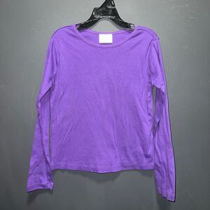 Hanna Andersson Perfect Power Tee Girls 140 cm US 10 Long Sleeve True Purple